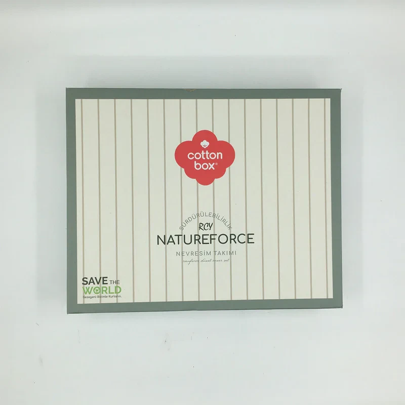 سرویس روتختی کاتن باکس مدل Natureforce Duo Lacivert دو نفره 4 تکه