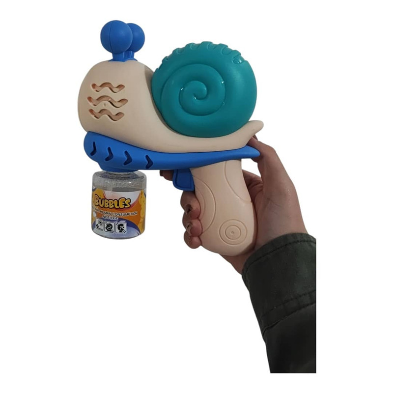 حباب ساز مدل تفنگی مخزن دار شارژی طرح حلزونی کد SNAIL GUN 123
