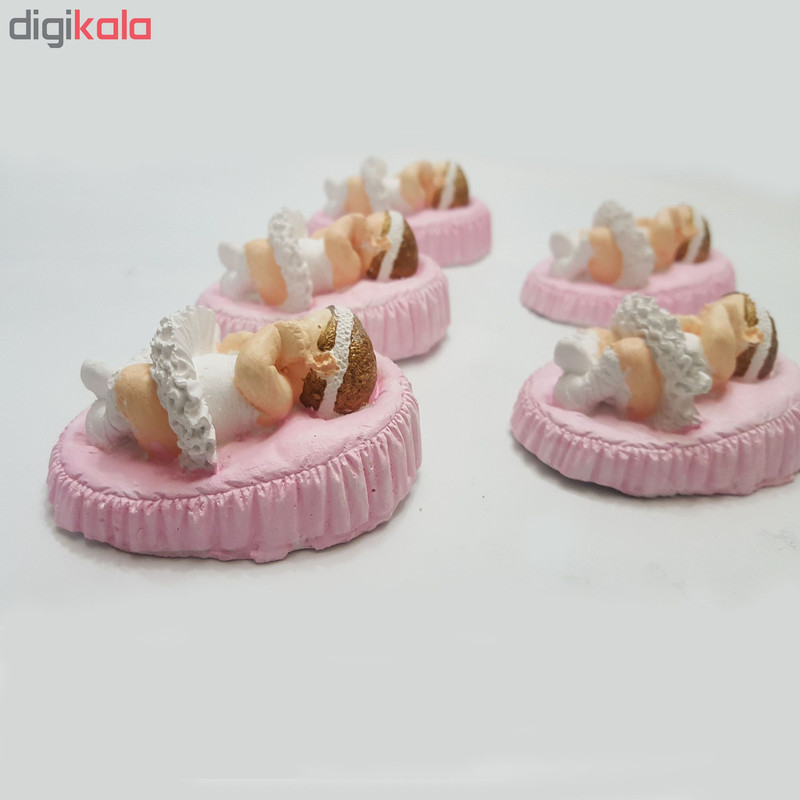 مجسمه دکوری طرح نوزاد دختر فانتزی بسته 5 عددی