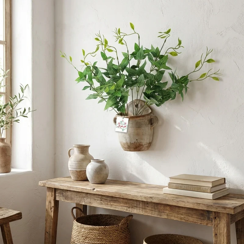 گل مصنوعی جُرجُرگل مدل بوته برگ چای