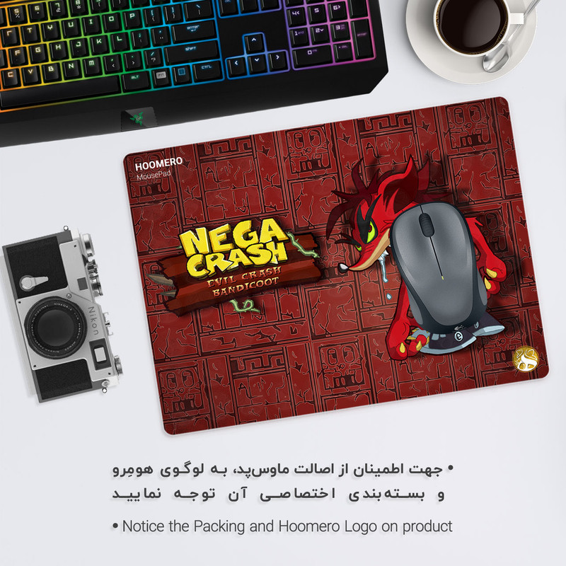 ماوس پد هومرو مدل A3944 طرح کراش باندیکوت