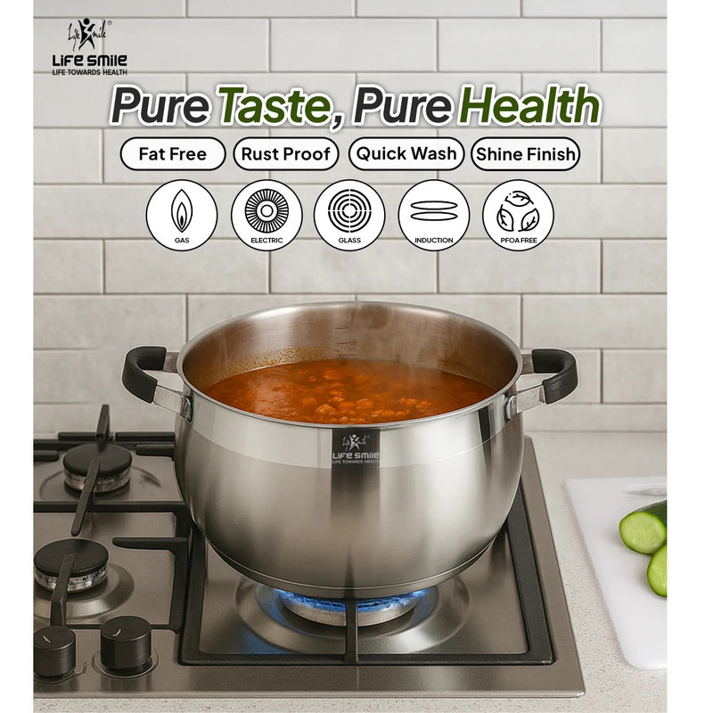 سرویس قابلمه استیل 6 پارچه لایف اسمایل مدل LIFEP22-6-1