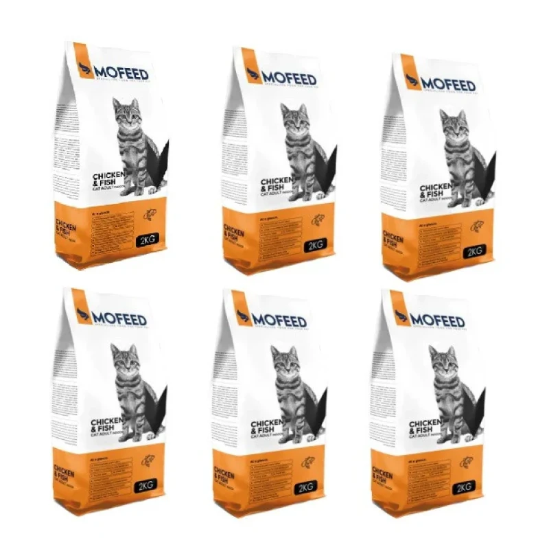 غذا خشک گربه بالغ مفید مدل  DIGIA30 FISH&CHICKEN طعم مرغ و ماهی وزن 2000 گرم مجموعه 6 عددی