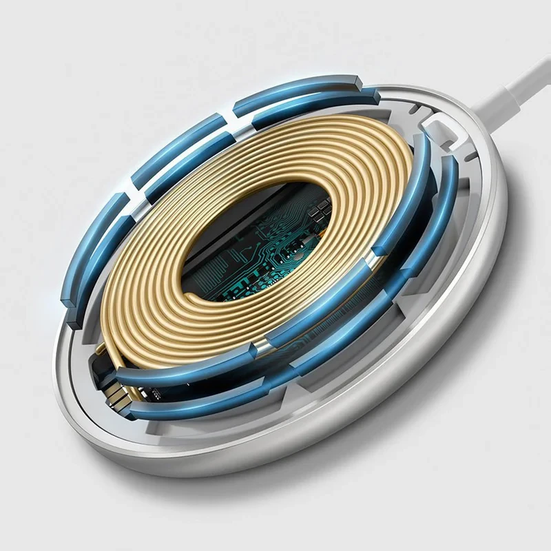 شارژر بی سیم باسئوس مدل Simple Mini Magnetic Wireless Charger WX01-JKF