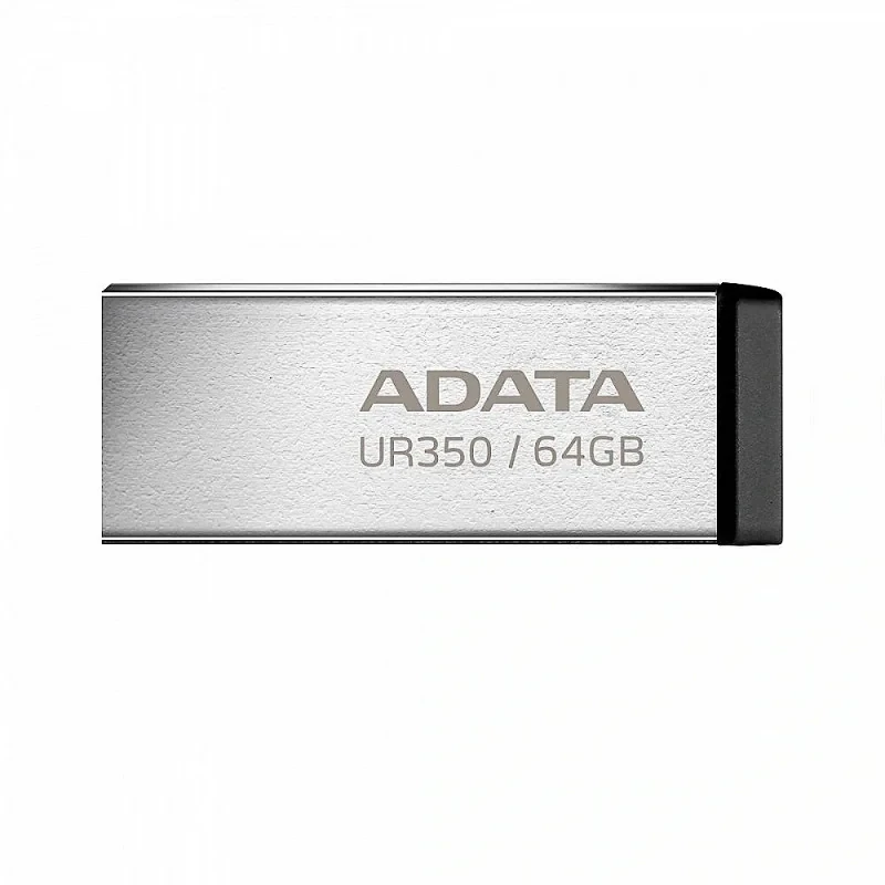 فلش مموری ای‌دیتا مدل UR350 ظرفیت 64 گیگابایت، رابط USB 3.2، سرعت خواندن 100 مگابایت بر ثانیه، مقاوم در برابر ضربه و سازگار با ویندوز و مک