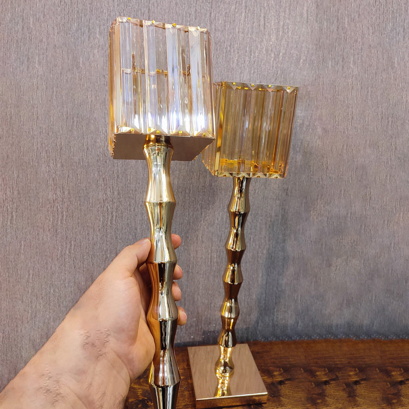 شمعدان مدل 31715 مناسب برای شمع استوانه ای مجموعه دو عددی