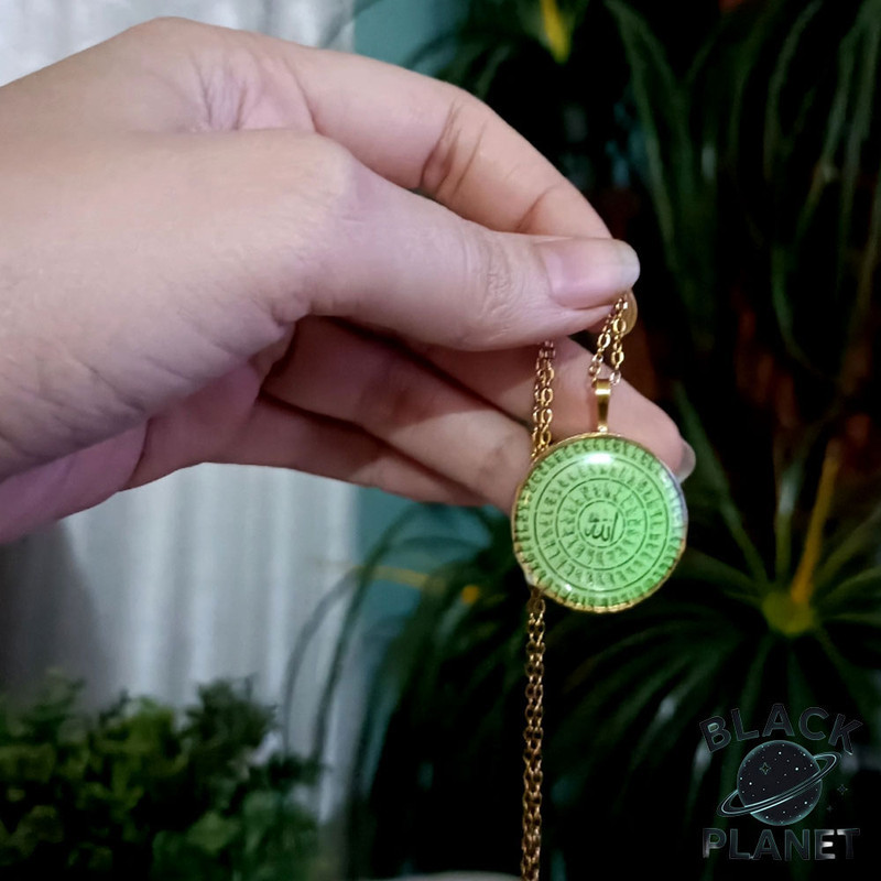 گردنبند مدل شب تاب طرح الله