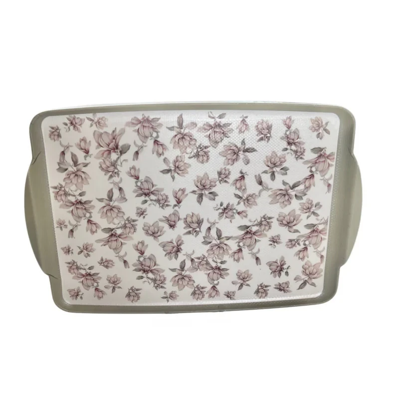 سینی دسته‌دار مدل Magnolia سایز 34x24 سانتی متر