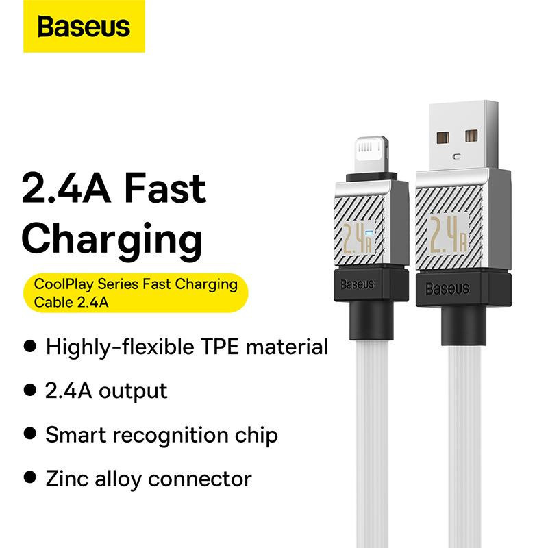 کابل تبدیل USB به لایتنینگ بیسوس مدل CoolPlay Series Fast طول 1 متر
