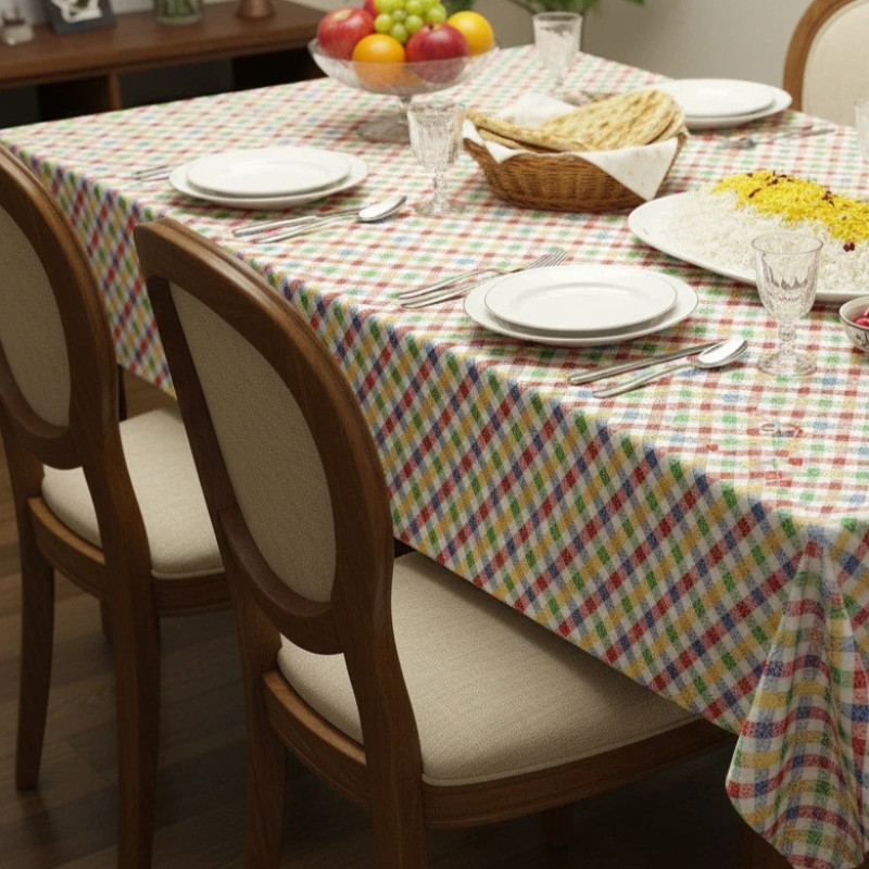سفره 4 نفره مدل TCA1702042 طرح راهدار سایز 120×100 سانتی متر