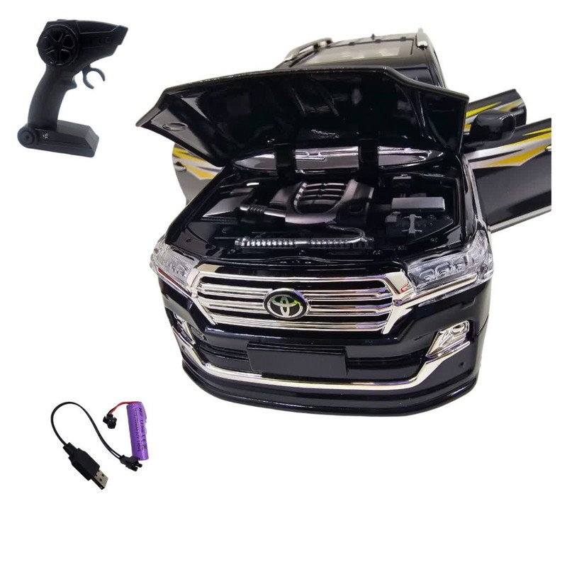 ماشین بازی کنترلی ناب سل مدل تویوتا لندکروز فلزی شارژی چراغدار Toyota Land Cruiser Rechargeable Remote Control Game Machine