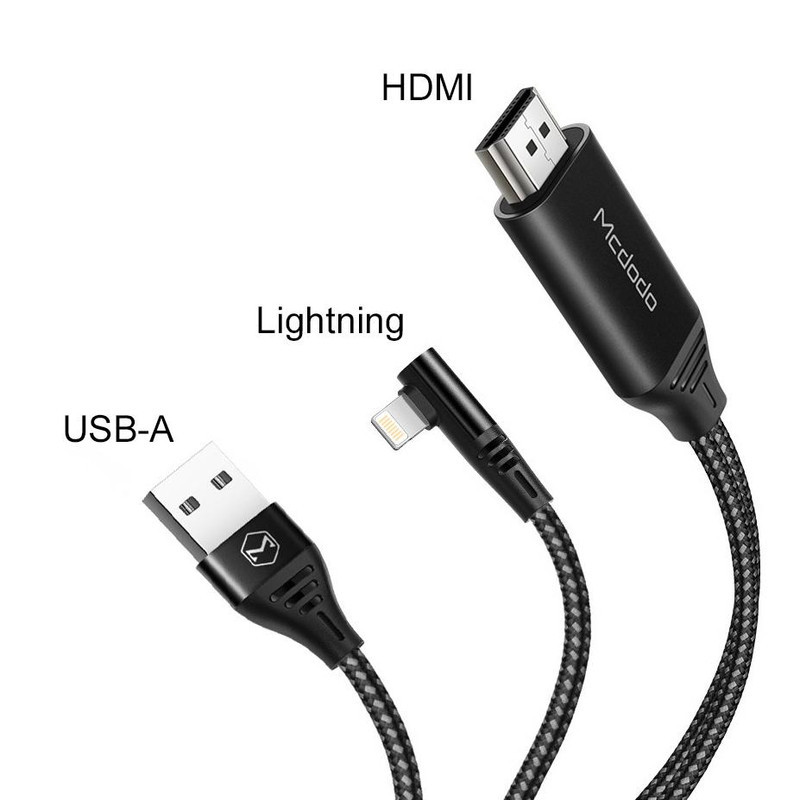 کابل تبدیل لایتنینگ به HDMI مک دودو مدل CA-6400 طول 2 متر