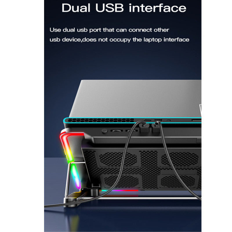 پایه خنک کننده لپ تاپ کول کلد مدل F5-RGB