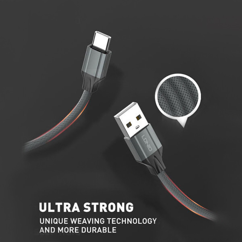 کابل تبدیل USB به USB-C الدینیو مدل LS441 01pl طول 1 متر