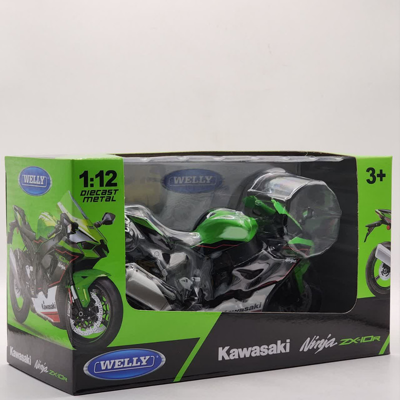 موتور بازی ولی مدل فنردار فرمان متحرک Kawasaki Ninja ZX10R به همراه جاسوئیچی