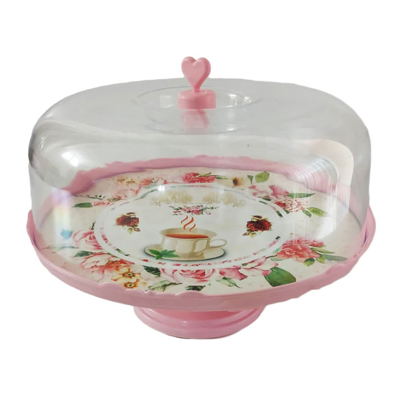 پایه سرو کیک طرح گل و فنجان مدل pe757