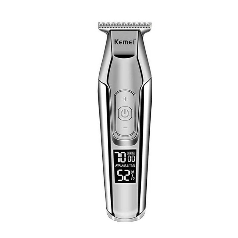 ماشین اصلاح موی صورت کیمی مدل KM-5027 با تیغه تیتانیوم پیشرفته، باتری قابل شارژ با 240 دقیقه مدت استفاده، قابلیت اصلاح خشک و مرطوب، تنظیم طول اصلاح از 0.1 تا 3 میلی‌متر و طراحی ارگونومیک کم‌صدا