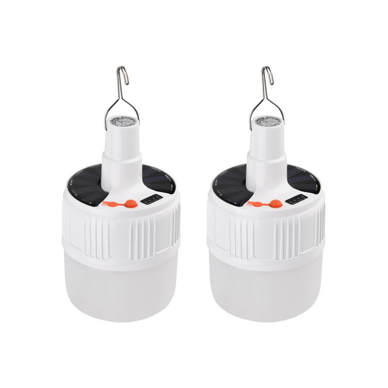 چراغ اضطراری مدل شارژی ریموت دار کد Led-Bulb-2500 مجموعه 2 عددی