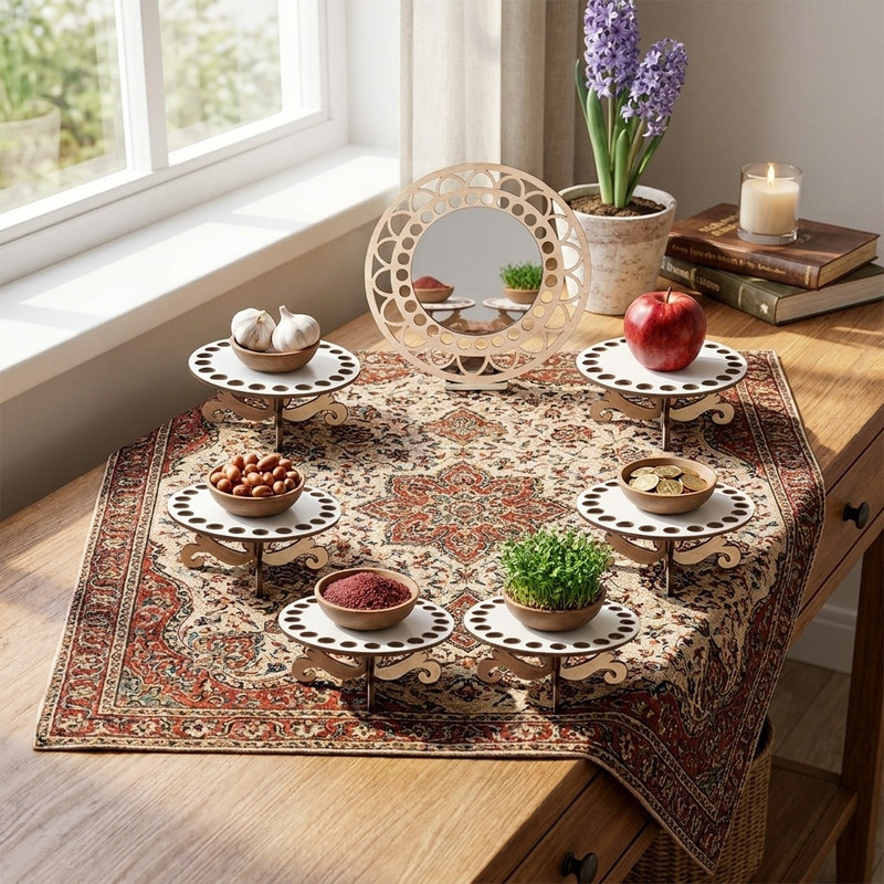 مجموعه ظروف هفت سین مدل تریکو کد B81