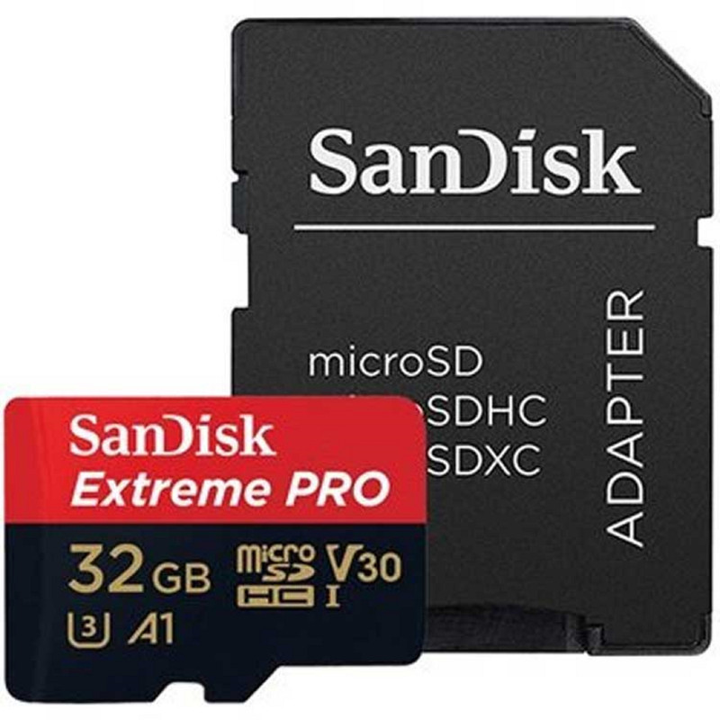 کارت حافظه MICROSDHC سن دیسک مدل Extreme Pro V30 کلاس 10 استاندارد UHS-I U3 سرعت 100mbps ظرفیت 32 گیگابایت