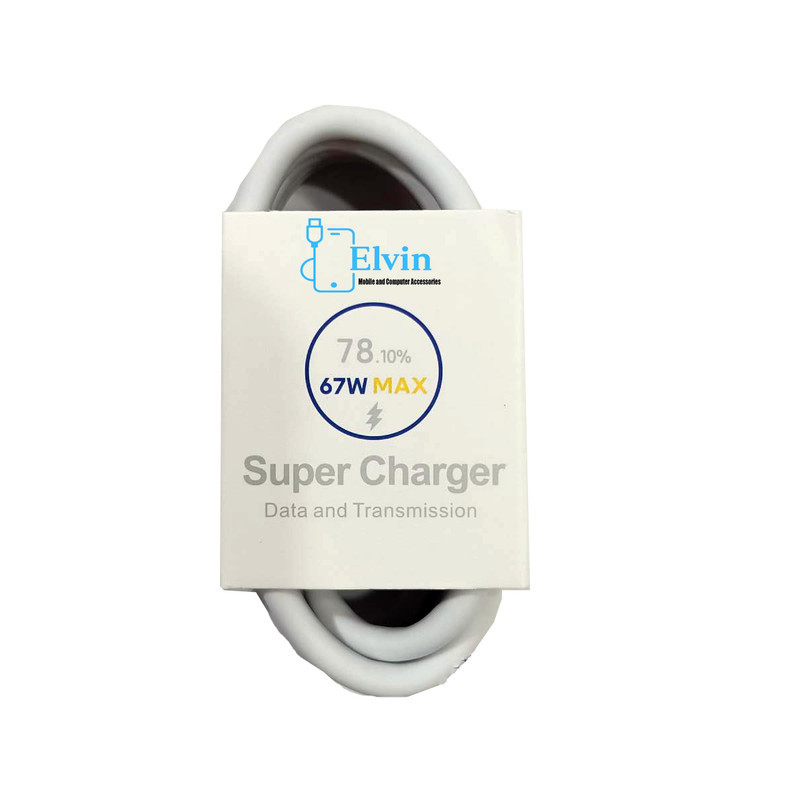کابل تبدیل USB به USB-C الوین مدل 67 وات ثانیه شمار طول 1 متر