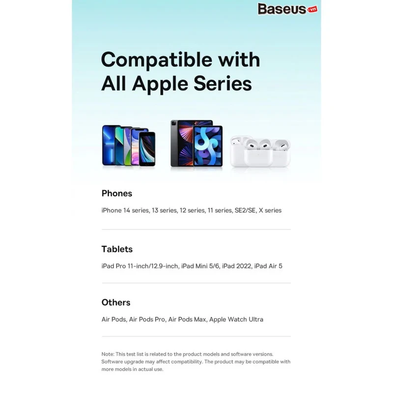 شارژر دیواری 30 وات بیسوس مدل GAN5 mini 30W به همراه کابل تبدیل USB-C