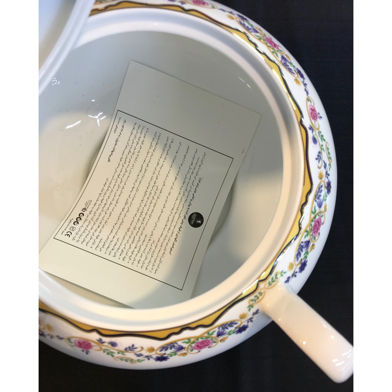 سوپ خوری چینی زرین ایران مدل ایتالیا اف کد 3650 گلستان درجه 3