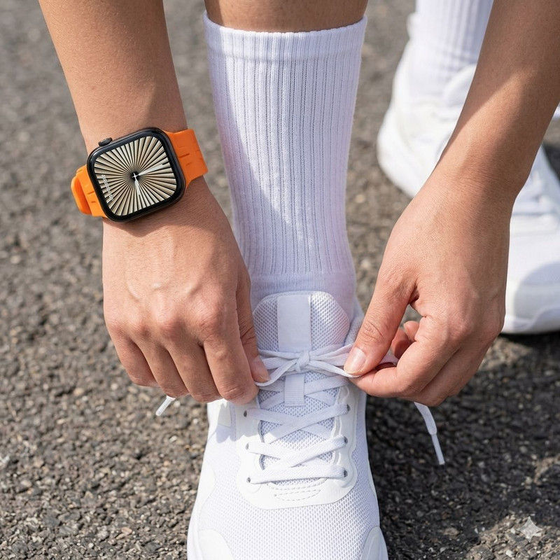 ساعت هوشمند 46 میلی متری ام ای 24 مدل 7Straps با بند سیلیکونی به همراه هدفون بلوتوثی