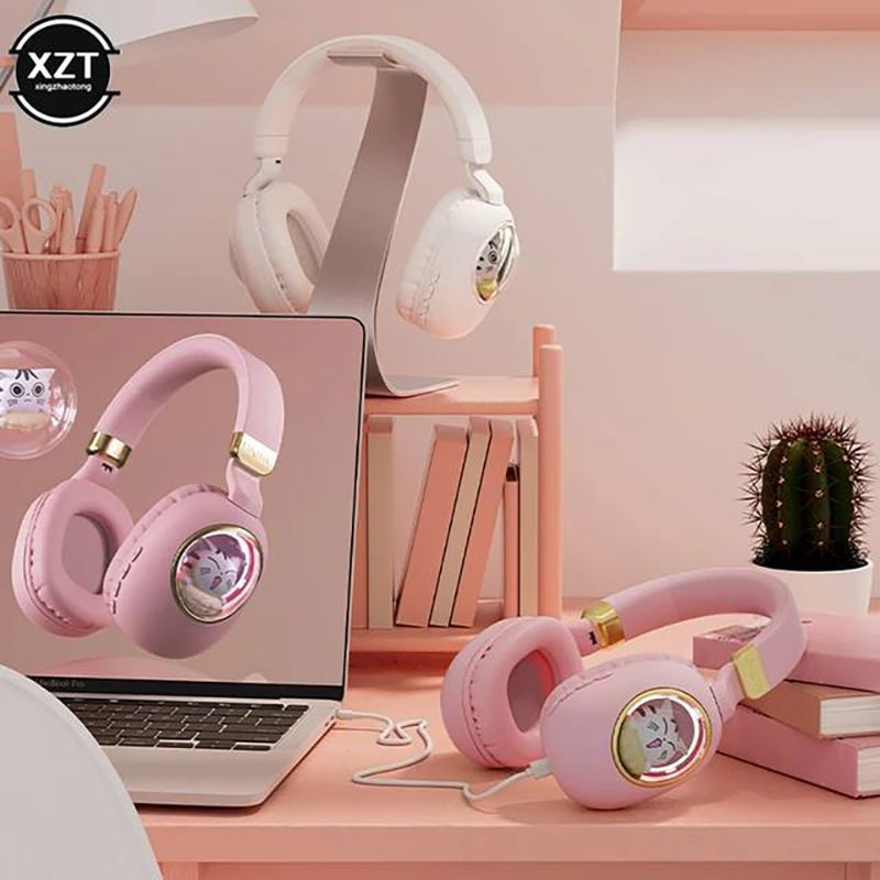 هدفون بی سیم مدل بچه گانه طرح گربه کد CA-037