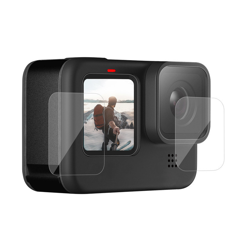 محافظ صفحه نمایش و لنز دوربین مدل He10 مناسب برای دوربین ورزشی گوپرو Hero 10  11 مجموعه 3 عددی