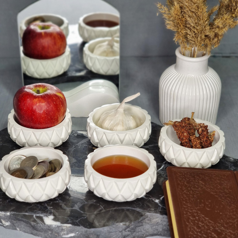 مجموعه ظروف هفت سین 9 پارچه مدل ستاره کد 01