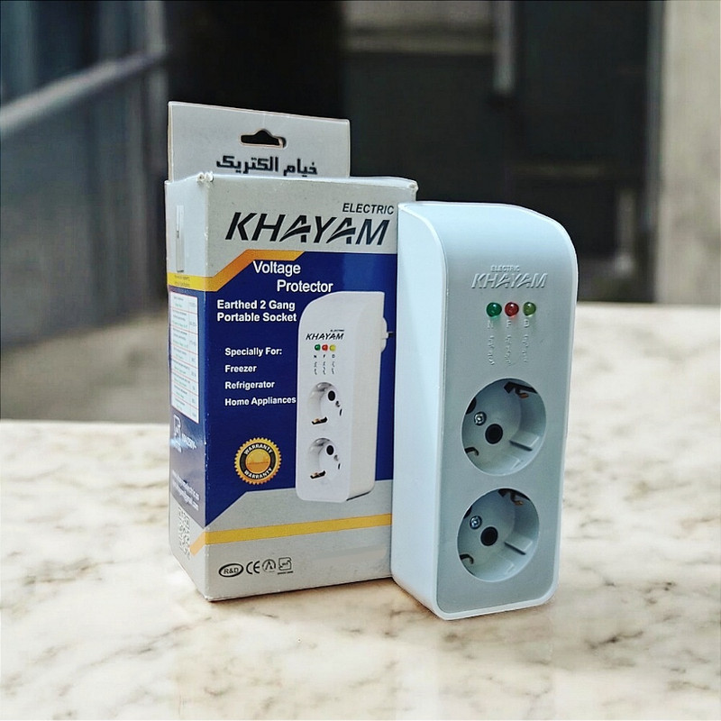 محافظ ولتاژ خیام الکتریک مدل دو خانه ویژه یخچال و فریزر