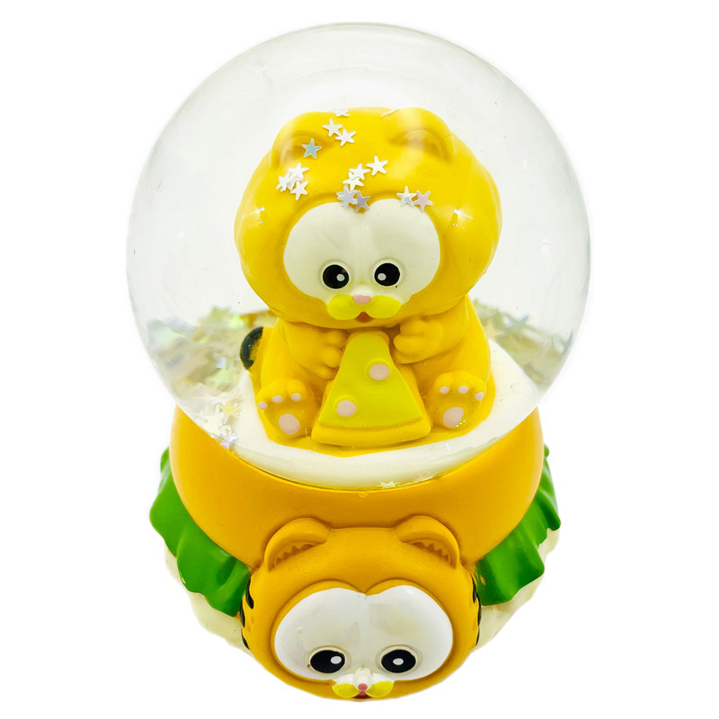 گوی چراغ‌دار مدل Garfield طرح پیشی تنبل و پیتزا کد A6379