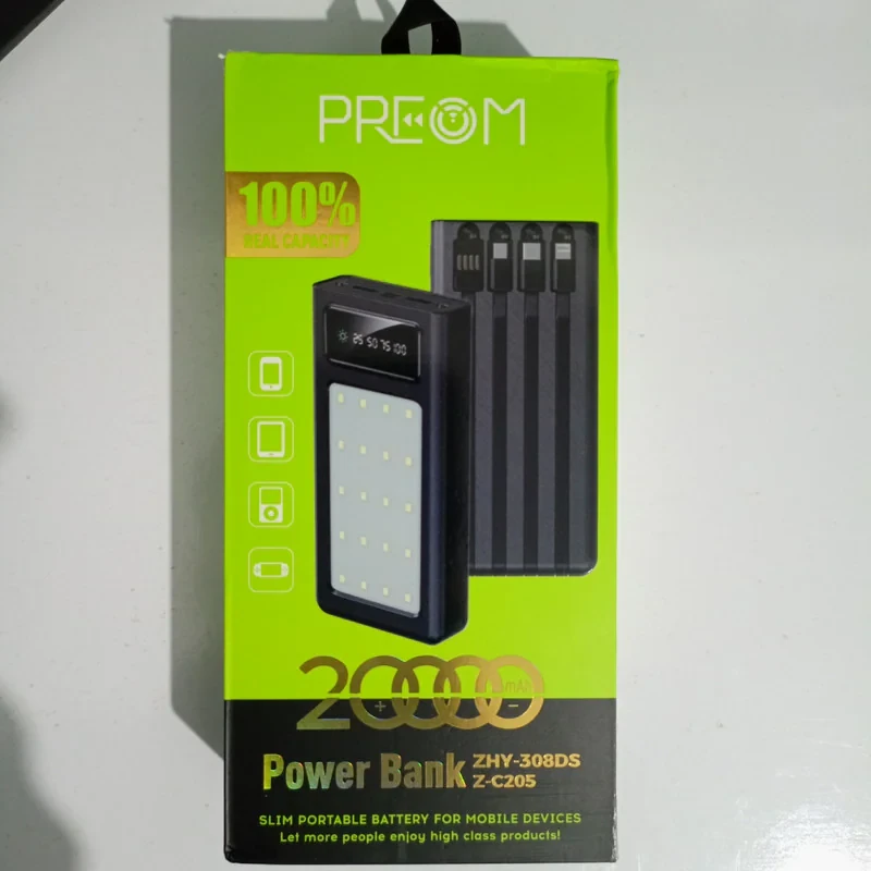 پاور بانک خورشیدی مدل ZHY-308DC ظرفیت 20000میلی‌آمپر ساعت