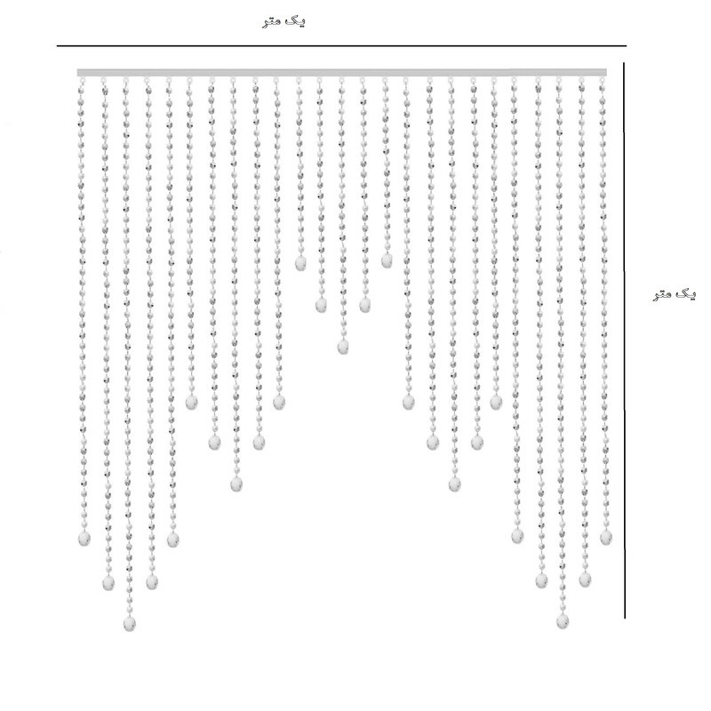 پرده ریشه ای کد 1105 سایز 100x100 سانتی متر