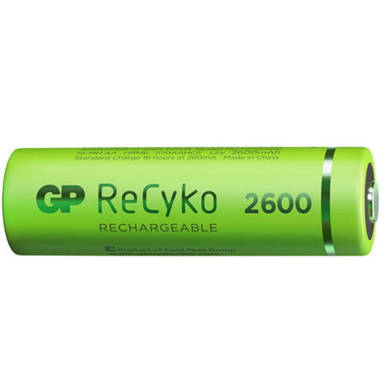 باتری قلمی قابل شارژ جی پی مدل Rechargeable Recyko 2600 بسته دو عددی