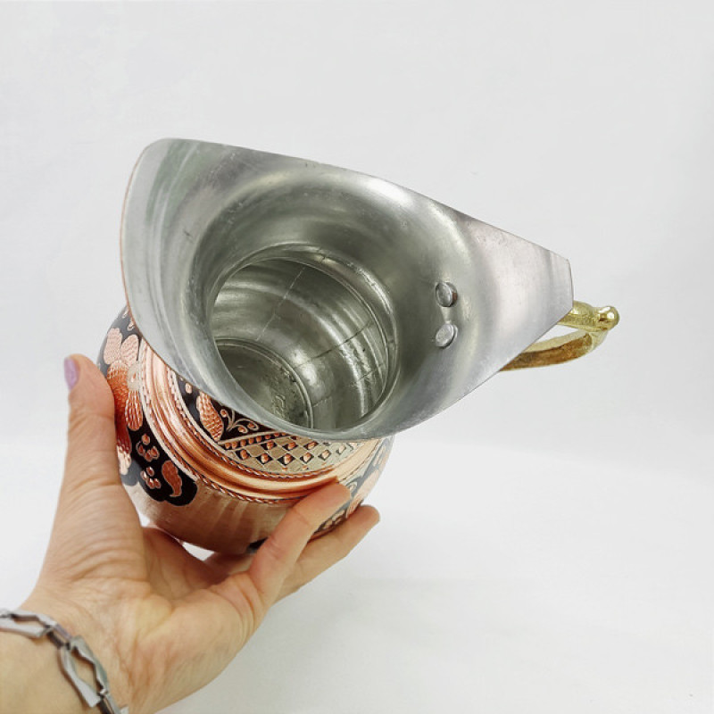 پارچ مسی مدل نقره کوب کد ZH299