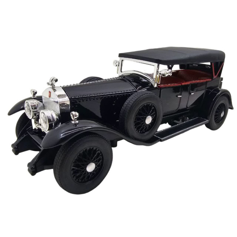 ماکت ماشین ناب سل مدل رولزرویس کلاسیک فلزی چراغدار عقب کش با قابلیت سقف کروک کد Classic metal Rolls-Royce with lights