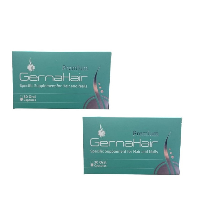 قرص تقویت مو و ناخن آدریان GernaHair مدل پریمیوم، جلوگیری از ریزش مو، افزایش ضخامت تار مو، کاهش شکنندگی ناخن، کمک به ترمیم مو آسیب‌دیده و پیشگیری از سفیدی زودرس، حاوی ویتامین‌های گروه B و کراتین، 60 عدد