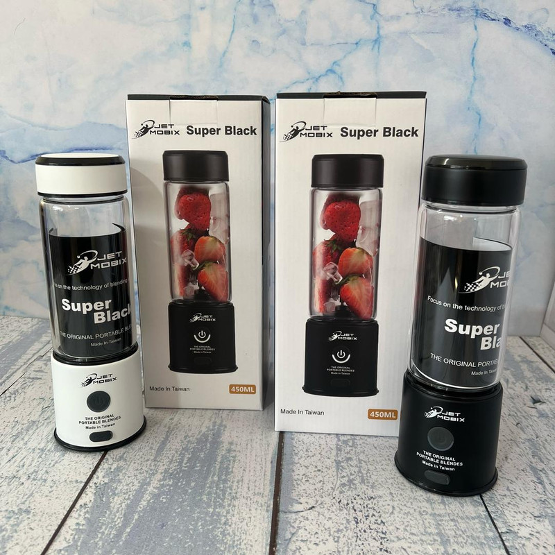 شیکر شارژی جت موبیکس مدل SuperBlack گنجایش 0.45 لیتر