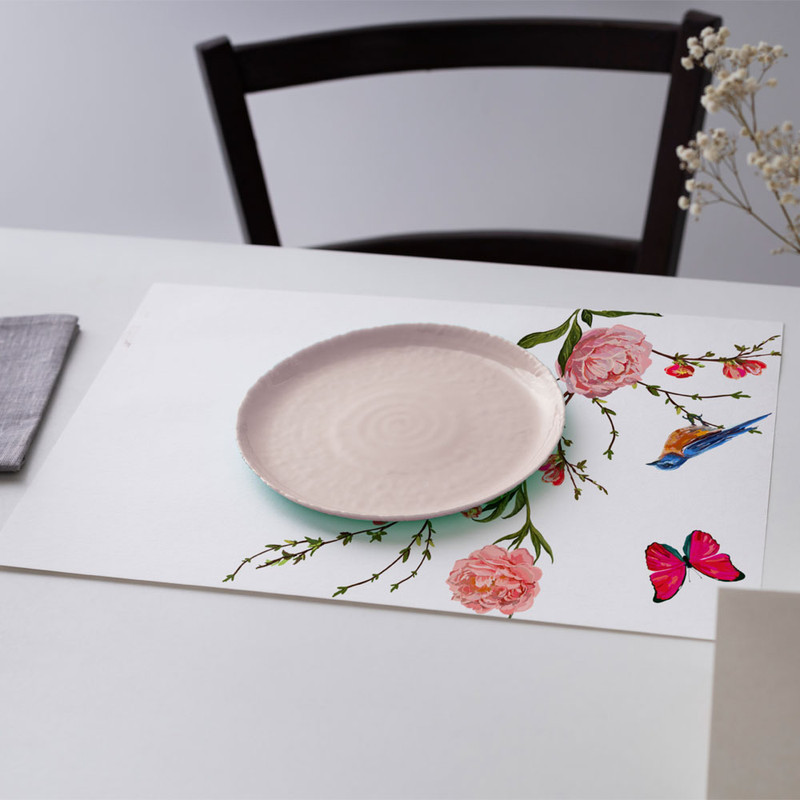 زیربشقابی طرح باغ کد F2ZI1035 مجموعه شش عددی