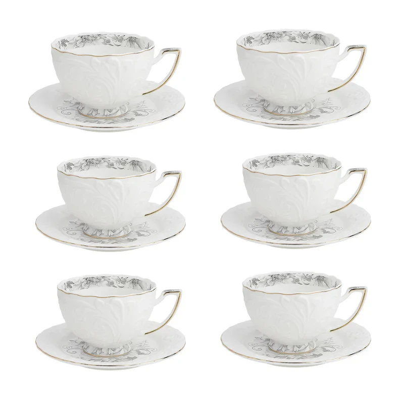 سرویس چای خوری 12 پارچه 6 نفره شاهین مدل dantella e