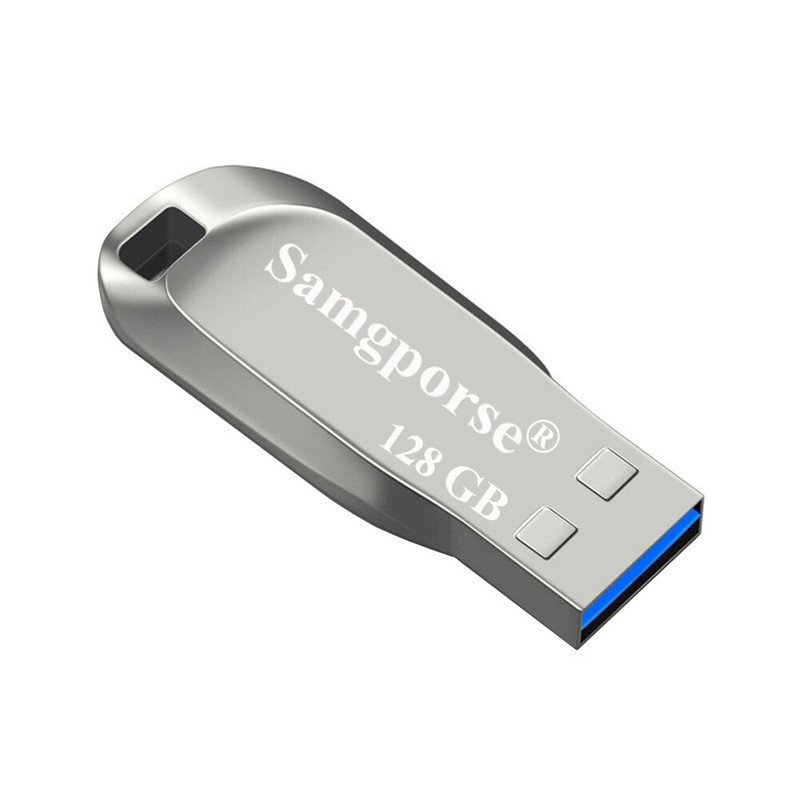فلش مموری فلزی سمگپرس مدل HIGH SPEED ظرفیت 128 گیگابایت با رابط USB 2.0، سرعت خواندن 20 مگابایت بر ثانیه، طراحی بدون درپوش و شیار اتصال بند، سازگار با تمامی سیستم‌عامل‌ها و دستگاه‌های موبایل، کامپیوتر، لپ‌تاپ و تلویزیون