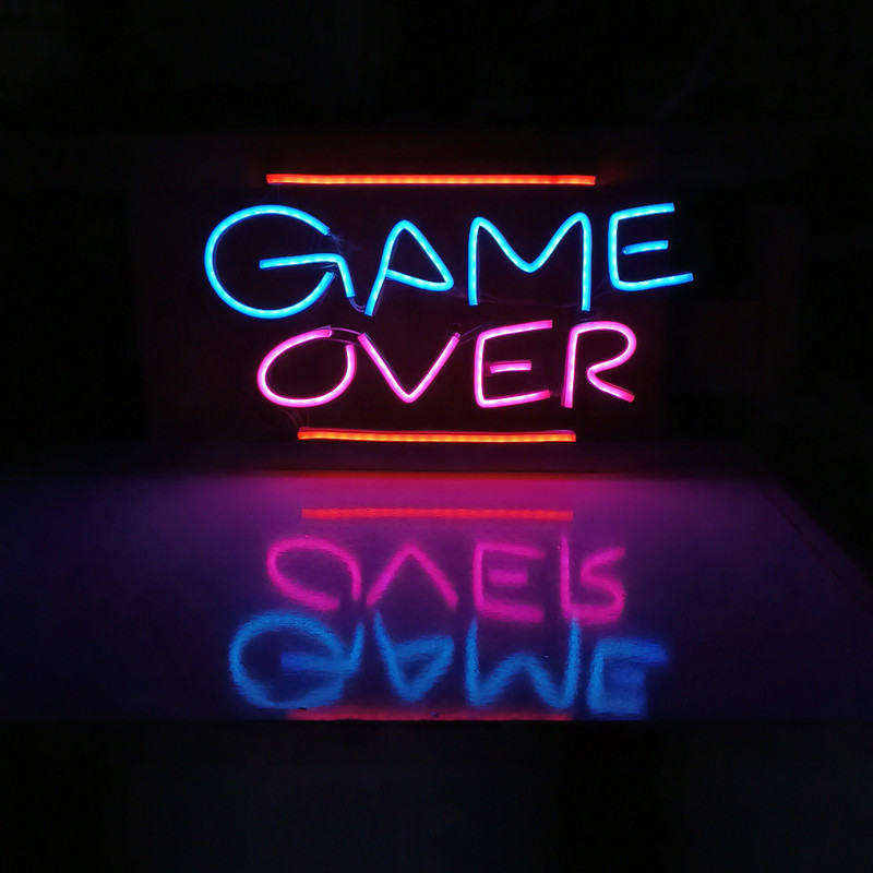 چراغ نئونی طرح Game Over کد 2025