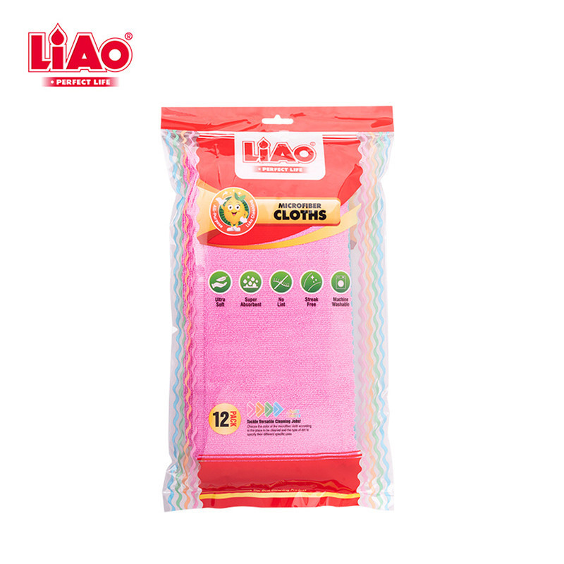 دستمال نظافت لیائو پرفکت لایف مدل MICRO 30*30 کد G130079 بسته 12 عددی