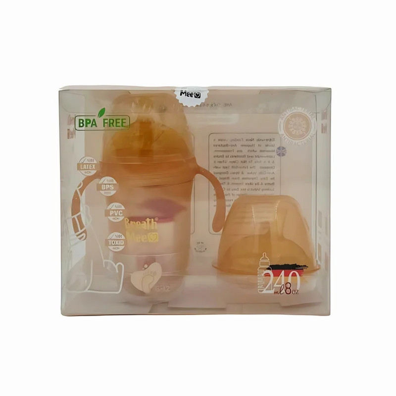 شیشه‌ شیر بریس می مدل 6-12 ماه کد BT16 ظرفیت 240 میلی‌لیتر مجموعه 2 عددی