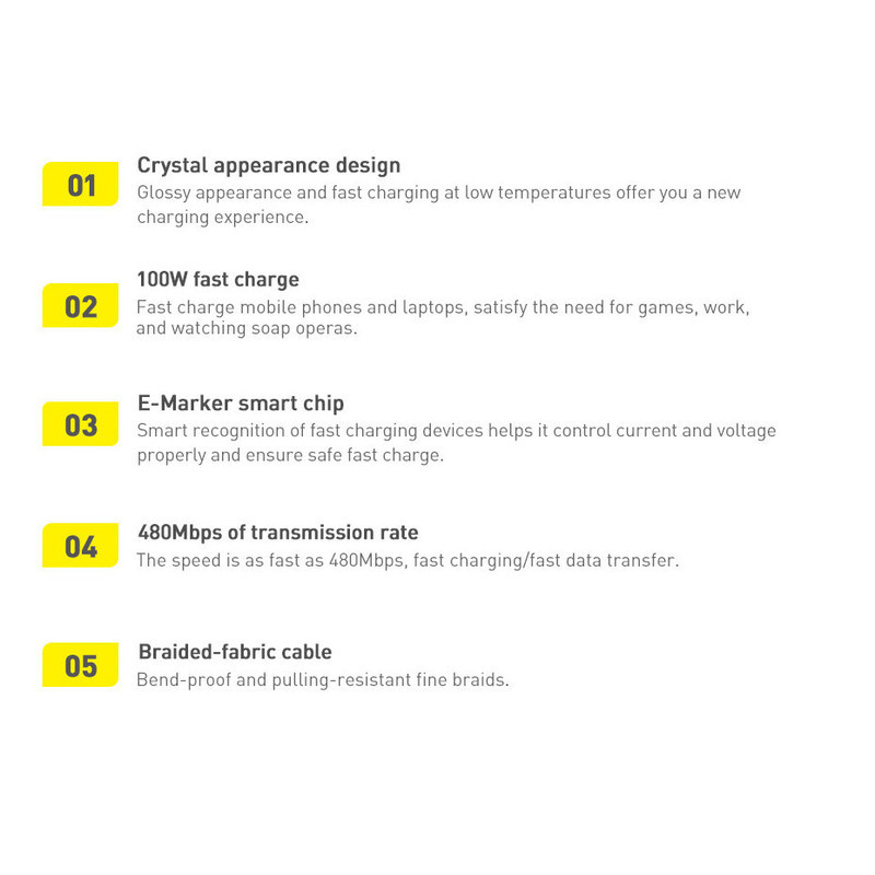 کابل USB-C باسئوس مدل CAJY0007 طول 2 متر