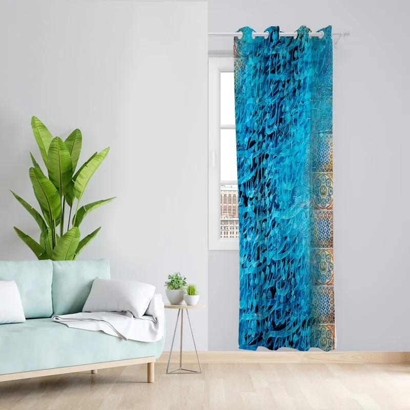 پرده طرح شعر مدل مخمل پانچی کد 4306 z سایز 140x200 سانتی متر