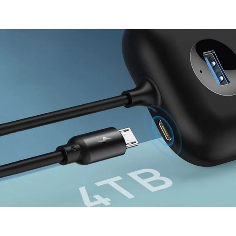 هاب 4 پورت USB باسئوس مدل Square Round