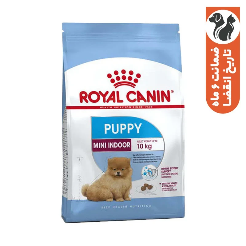 غذای خشک سگ رویال کنین مدل MINI INDOOR PUPPY وزن 1.5 کیلوگرم